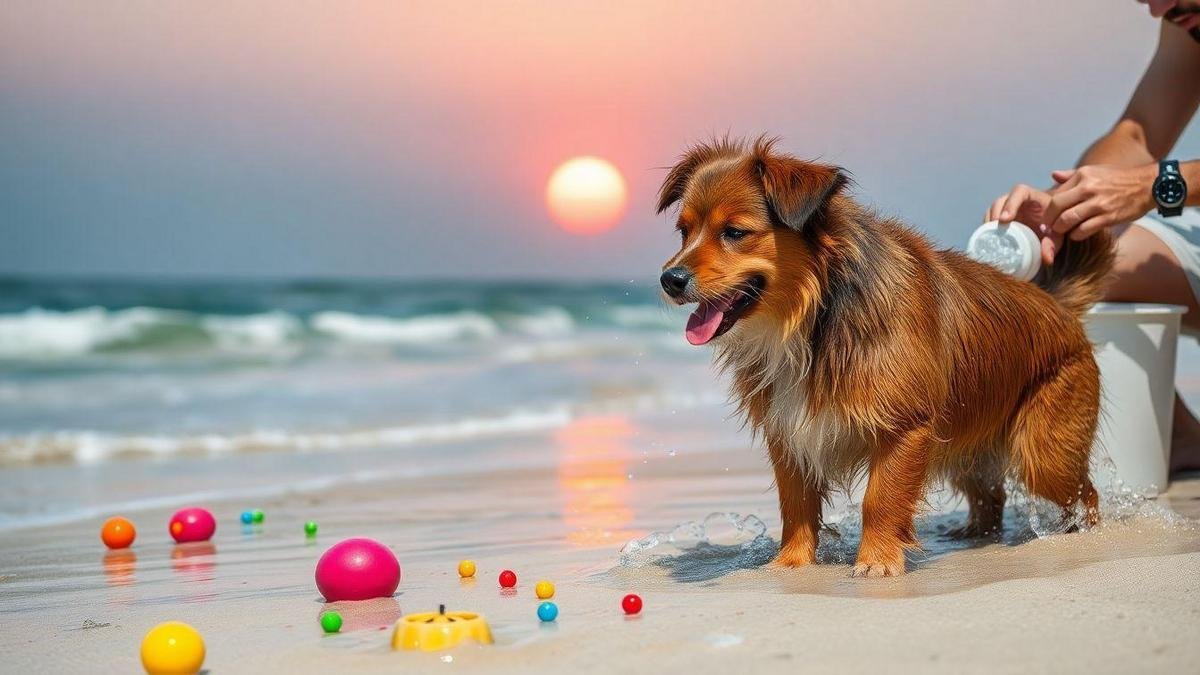Cuidados pós-praia para o seu cachorro Cuidados pós-praia para o seu cachorro