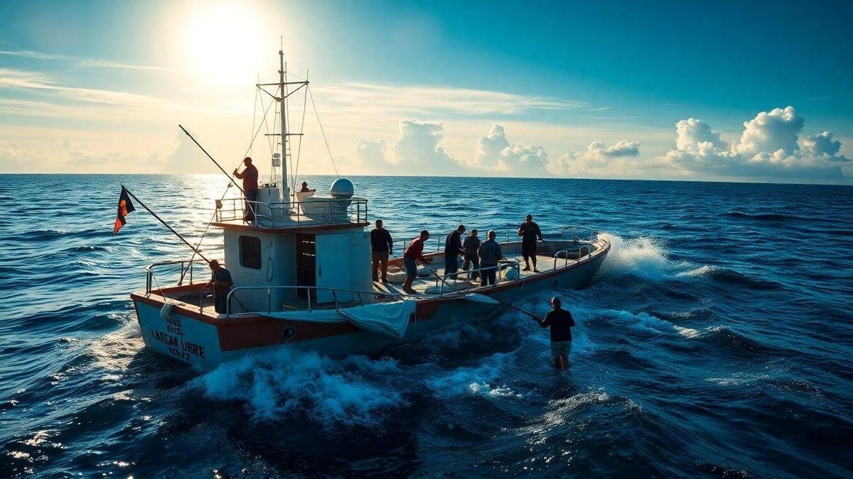 Pesca do Camarão Gigante de Água Salgada